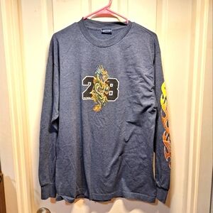Vintage 90s Sideout Long Sleeve Shirt with Dragon and Number 23